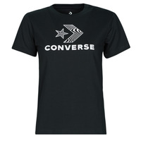 tekstylia Damskie T-shirty z krótkim rękawem Converse STAR CHEVRON TEE Czarny