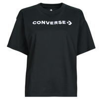 tekstylia Damskie T-shirty z krótkim rękawem Converse WORDMARK RELAXED TEE Czarny