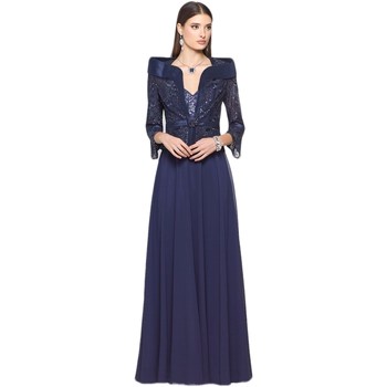 tekstylia Damskie Sukienki długie Impero Couture AJ3025 Niebieski