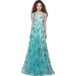 tekstylia Damskie Sukienki długie Impero Couture BU25621-2 Zielony