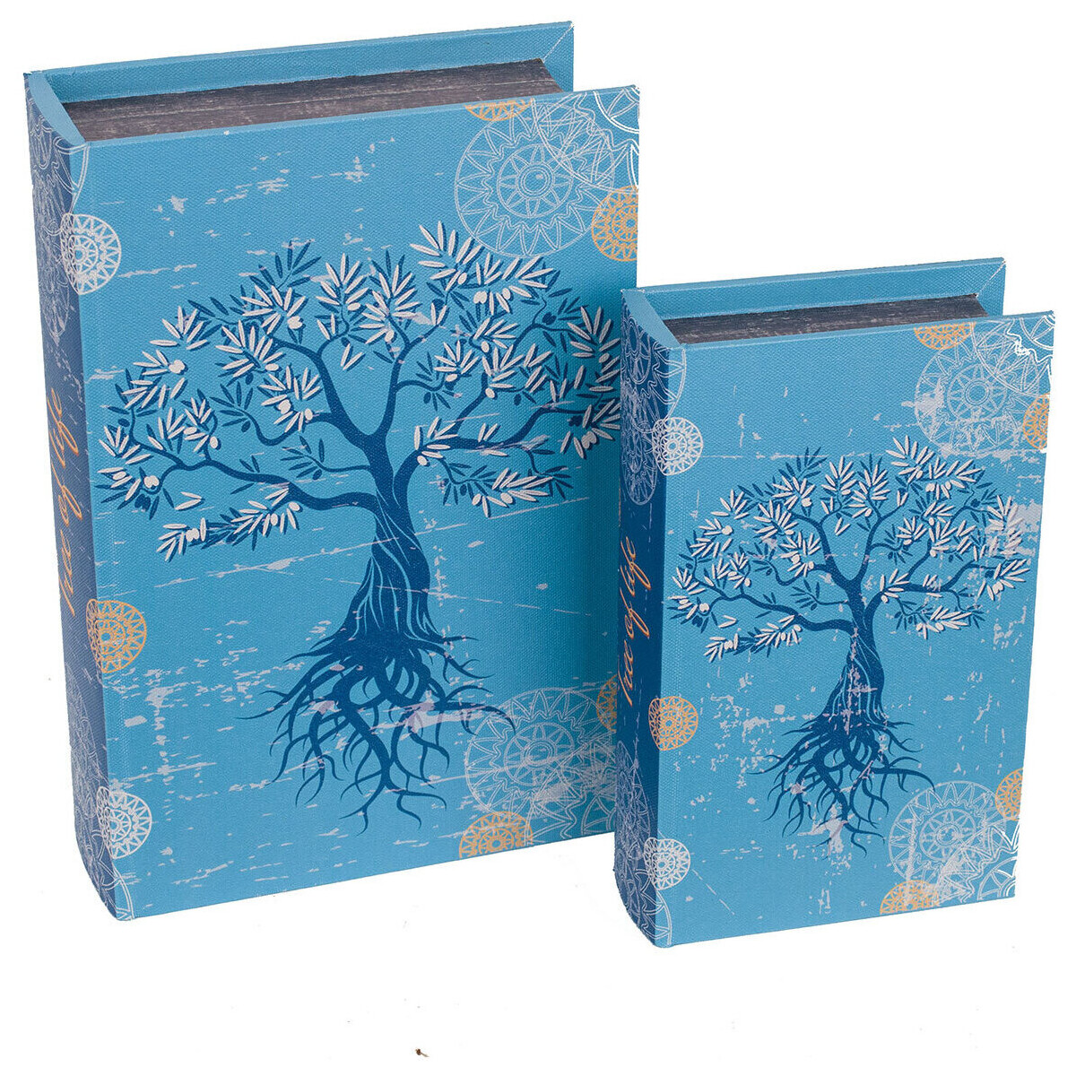 Dom Kosze / pudełka Signes Grimalt Box Book Tree Of Life 2 Jednostki Niebieski