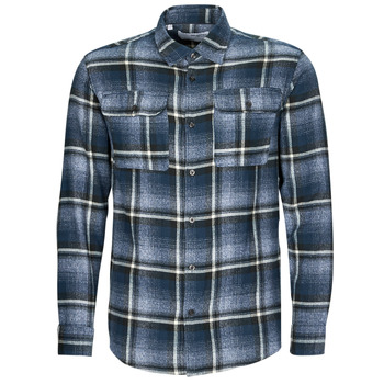 tekstylia Męskie Koszule z długim rękawem Selected SLHREGSCOT CHECK SHIRT Niebieski