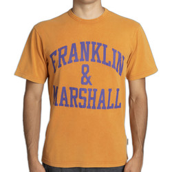 tekstylia Męskie T-shirty z krótkim rękawem Franklin & Marshall T-shirt à manches courtes Pomarańczowy