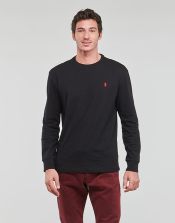 tekstylia Męskie T-shirty z długim rękawem Polo Ralph Lauren K224SC08-LSCNCLSM5-LONG SLEEVE-T-SHIRT Czarny / Czarny