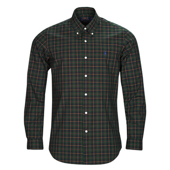 tekstylia Męskie Koszule z długim rękawem Polo Ralph Lauren Z224SC11-CUBDPPCS-LONG SLEEVE-SPORT SHIRT Checker / Zielony / Marine / Tartan / Zielony / Navy / Multi