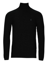 tekstylia Męskie Swetry Polo Ralph Lauren S224SC03-LSCABLETNPP-LONG SLEEVE-PULLOVER Czarny