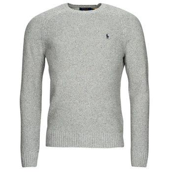 tekstylia Męskie Swetry Polo Ralph Lauren S224SC06-LS SADDLE CN-LONG SLEEVE-PULLOVER Szary / Clair / Szary / Donegal