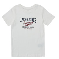 tekstylia Chłopiec T-shirty z krótkim rękawem Jack & Jones JJELOGO TEE SS O-NECK Biały