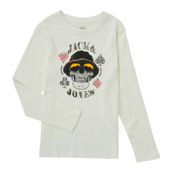 tekstylia Chłopiec T-shirty z długim rękawem Jack & Jones JORCAPTAIN TEE LS Biały