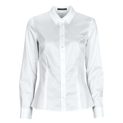 tekstylia Damskie Koszule Guess CATE Biały