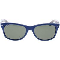 Zegarki & Biżuteria  Dziecko okulary przeciwsłoneczne Ray-ban Occhiali da Sole  New Wayfarer RB2132 646331 Niebieski