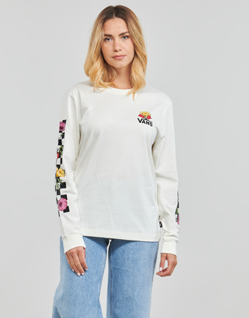 tekstylia Damskie T-shirty z długim rękawem Vans POPPY CHECK LS BFF Marshmallow