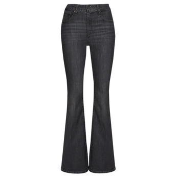 tekstylia Damskie Jeans flare / rozszerzane  Levi's 726  HR FLARE Washed / Czarny