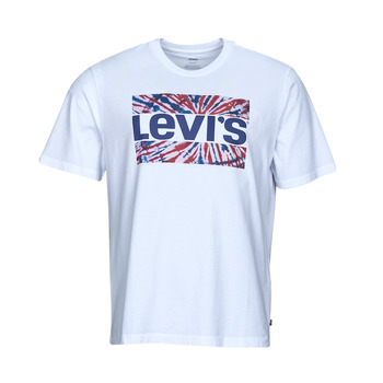 tekstylia Męskie T-shirty z krótkim rękawem Levi's SS RELAXED FIT TEE Tie-dye / Biały