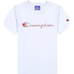 tekstylia Dziewczynka T-shirty z krótkim rękawem Champion  Niebieski