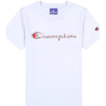tekstylia Dziewczynka T-shirty z krótkim rękawem Champion  Niebieski