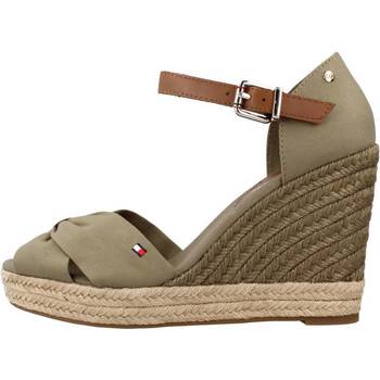Tommy Hilfiger BASIC OPEN TOE HIGH WEDG Zielony