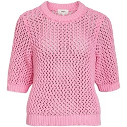 tekstylia Damskie Swetry Object Ronaska Knit - Begonia Pink Różowy