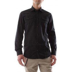 tekstylia Męskie Koszule z długim rękawem Dondup UC300S CS010-999 BLACL Czarny