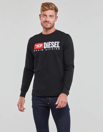 tekstylia Męskie T-shirty z długim rękawem Diesel T-JUST-LS-DIV Czarny