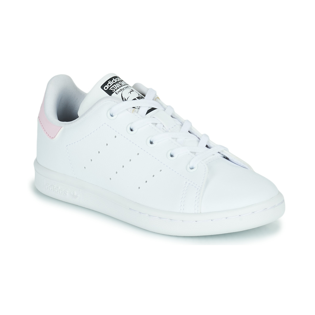 Buty Dziewczynka Trampki niskie adidas Originals STAN SMITH C Biały / Różowy