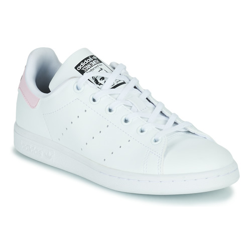 Buty Dziewczynka Trampki niskie adidas Originals STAN SMITH J Biały / Różowy