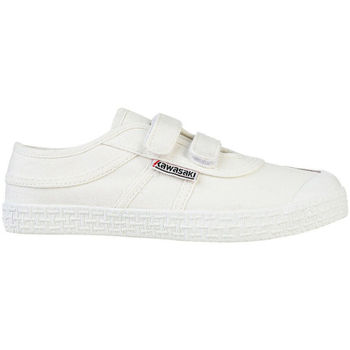 Buty Dziecko Trampki Kawasaki Original Kids Shoe W/velcro K202432 1002S White Solid Biały