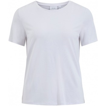 Vila Modala O Neck T-Shirt - Optical Snow Biały