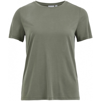 tekstylia Damskie Bluzy Vila Modala O Neck T-Shirt - Four Leaf Clover Zielony
