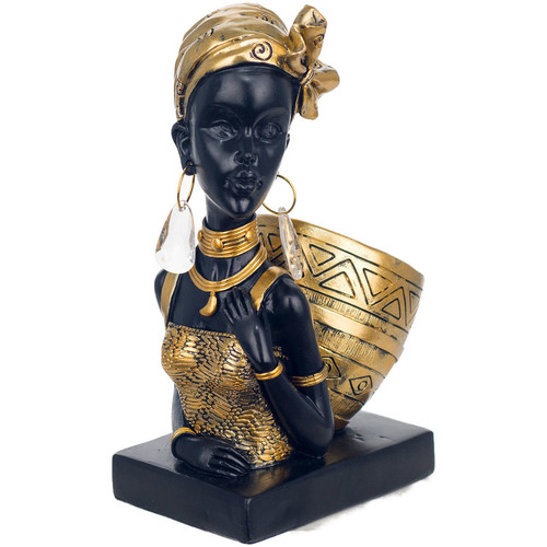 Dom Statuetki i figurki  Signes Grimalt Afrykańska Postać Z Bazą Czarny