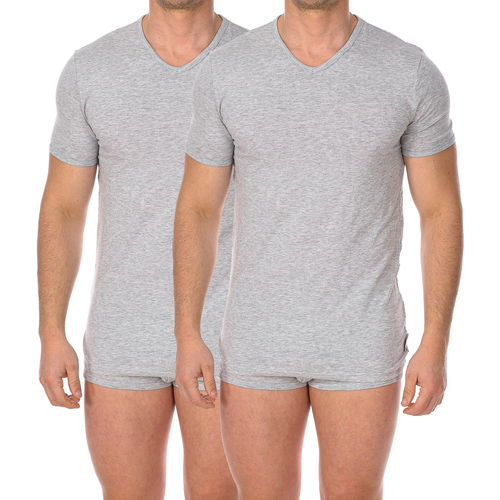 tekstylia Męskie T-shirty z krótkim rękawem Bikkembergs BKK1UTS02BI-GREY MELANGE Szary