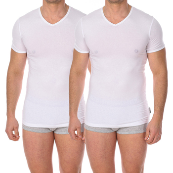 tekstylia Męskie T-shirty z krótkim rękawem Bikkembergs BKK1UTS02BI-WHITE Biały