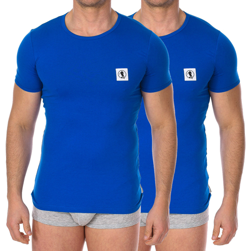 tekstylia Męskie T-shirty z krótkim rękawem Bikkembergs BKK1UTS07BI-BLUE Niebieski