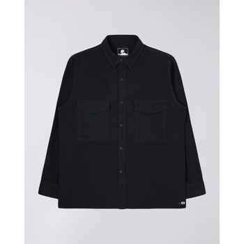 tekstylia Męskie Koszule z długim rękawem Edwin I030301 BIG SHIRT-89 BLACK Czarny