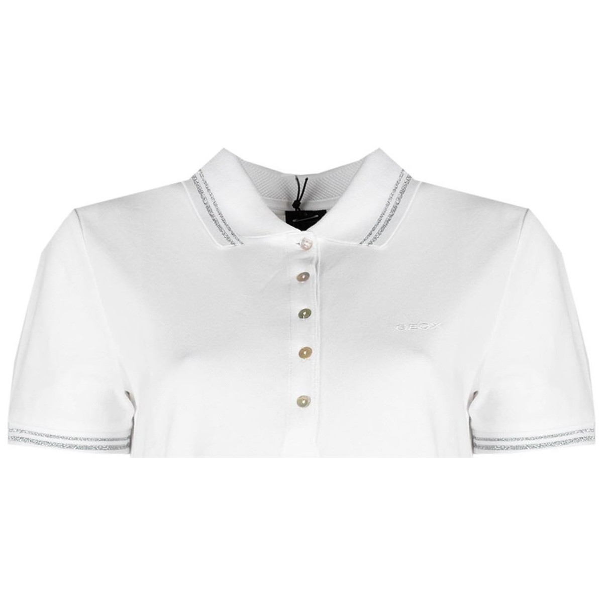 tekstylia Damskie Koszulki polo z krótkim rękawem Geox W1210A/T2649 | W Sustin Biały