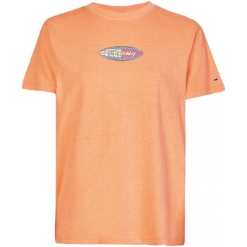 tekstylia Damskie T-shirty i Koszulki polo Tommy Jeans DW0DW12730 Pomarańczowy