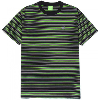 tekstylia Męskie T-shirty z krótkim rękawem Huf T-shirt crown stripe ss knit top Czarny