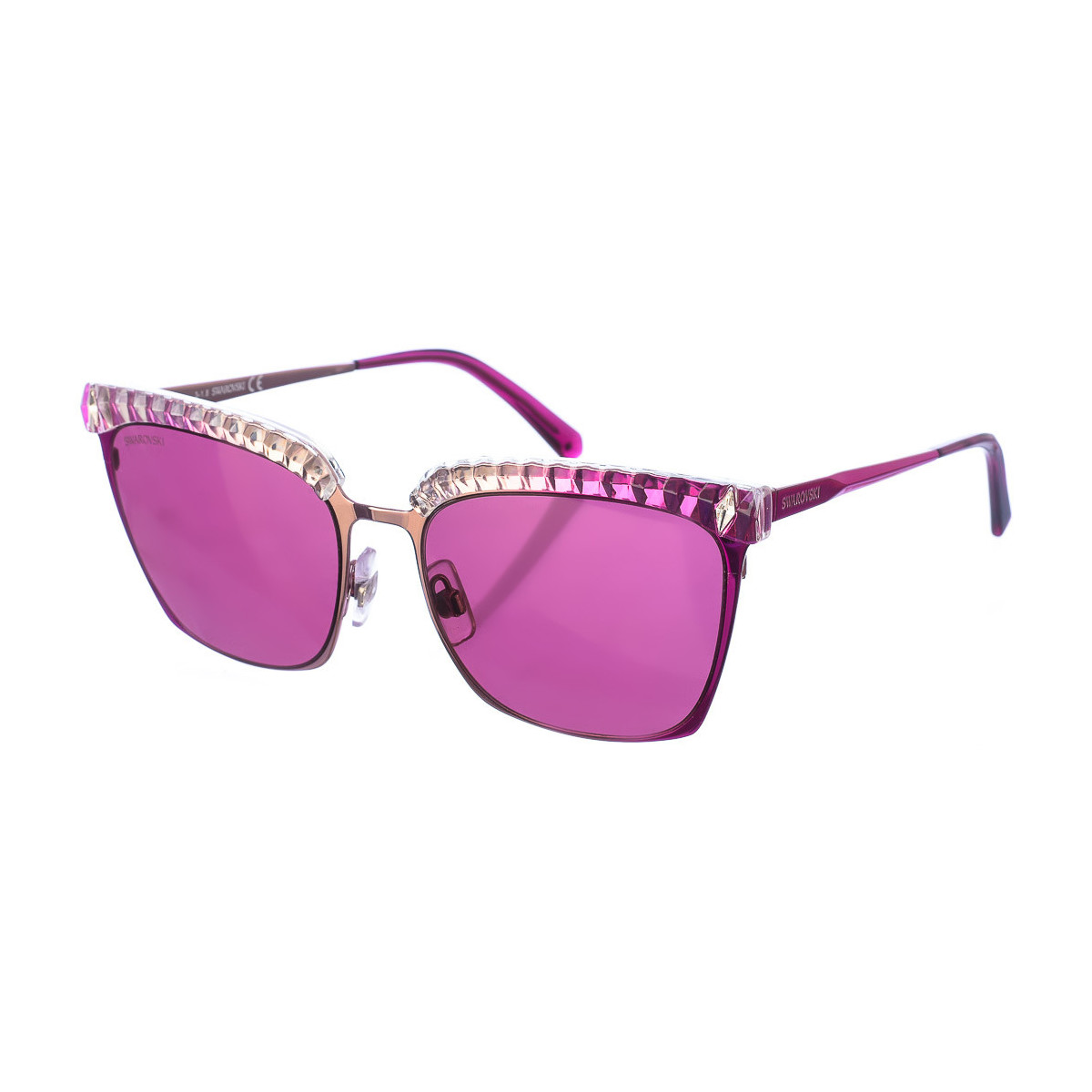 Zegarki & Biżuteria  Damskie okulary przeciwsłoneczne Swarovski SK0196S-83S Fioletowy