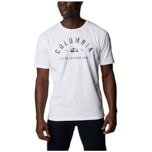 tekstylia Męskie T-shirty i Koszulki polo Columbia M GRAPHIC SS TEE BLANC Biały