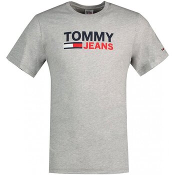 tekstylia Męskie T-shirty z krótkim rękawem Tommy Jeans DM0DM15379 Szary