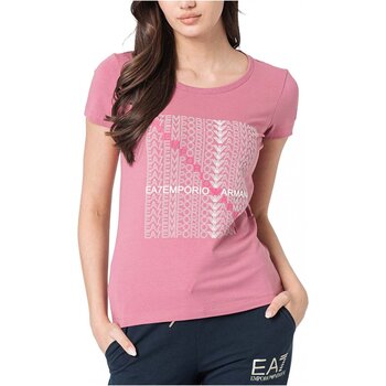 tekstylia Damskie T-shirty i Koszulki polo Emporio Armani EA7 3LTT22 TJFKZ Różowy