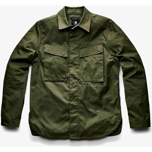 tekstylia Męskie Koszule z długim rękawem G-Star Raw D21076-9706 Zielony