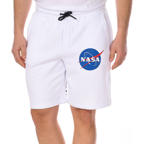 tekstylia Męskie Spodnie dresowe Nasa NASA21SP-WHITE Biały