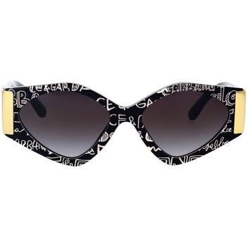 Zegarki & Biżuteria  Damskie okulary przeciwsłoneczne D&G Occhiali da Sole Dolce&Gabbana DG4396 33138G Czarny