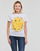 tekstylia Damskie T-shirty z krótkim rękawem Desigual RIA Biały / Żółty