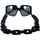 Zegarki & Biżuteria  okulary przeciwsłoneczne D&G Occhiali da Sole Dolce&Gabbana DG4386 501/88 Czarny