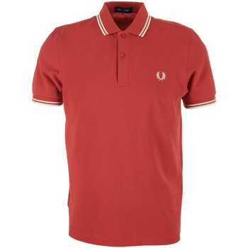 tekstylia Męskie Koszulki polo z krótkim rękawem Fred Perry Twin Tipped Shirt Czerwony
