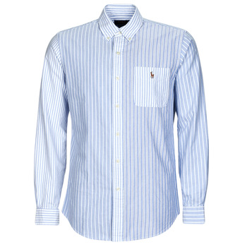 tekstylia Męskie Koszule z długim rękawem Polo Ralph Lauren CUBDPPPKS-LONG SLEEVE-SPORT SHIRT Niebieski / Biały