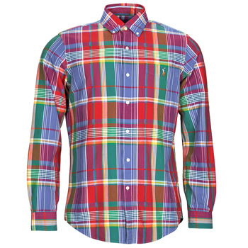 tekstylia Męskie Koszule z długim rękawem Polo Ralph Lauren CUBDPPCS-LONG SLEEVE-SPORT SHIRT Czerwony / Blue / Multi