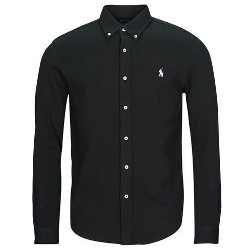 tekstylia Męskie Koszule z długim rękawem Polo Ralph Lauren LSFBBDM5-LONG SLEEVE-KNIT Czarny